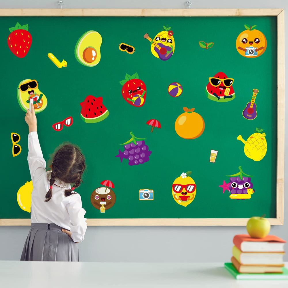 Chiazllta classroom fruit decor ideas for desks and learning spaces.