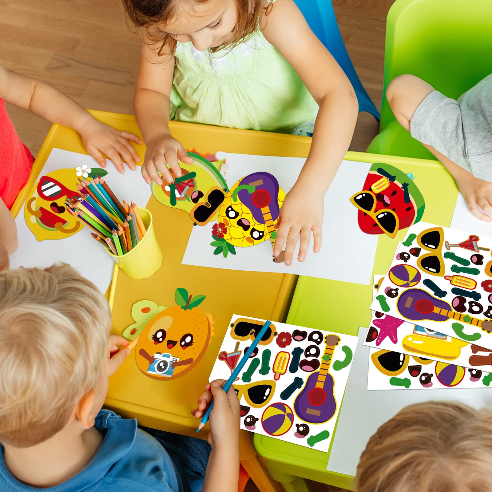 Chiazllta double-sided laminated cards and stickers for durable crafts.