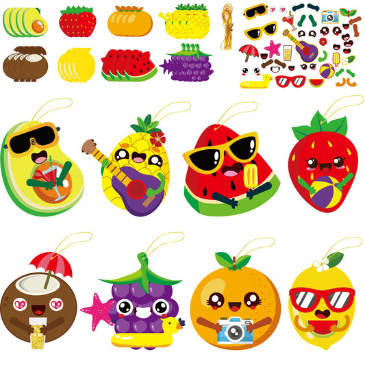 Chiazllta summer fruit craft kits body cards for kids' imaginative play.