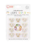 Chibitronics Megapack color sample display for planning light-up crafts