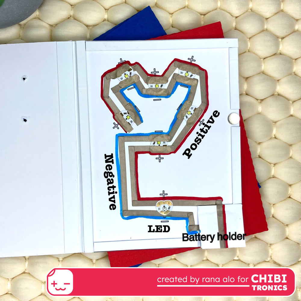 Chibitronics demos-ready setup for quick testing and sharing ideas