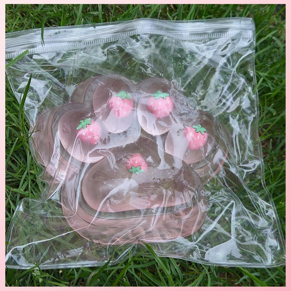 Chicooan cat paw squishy not edible for safe tactile use.