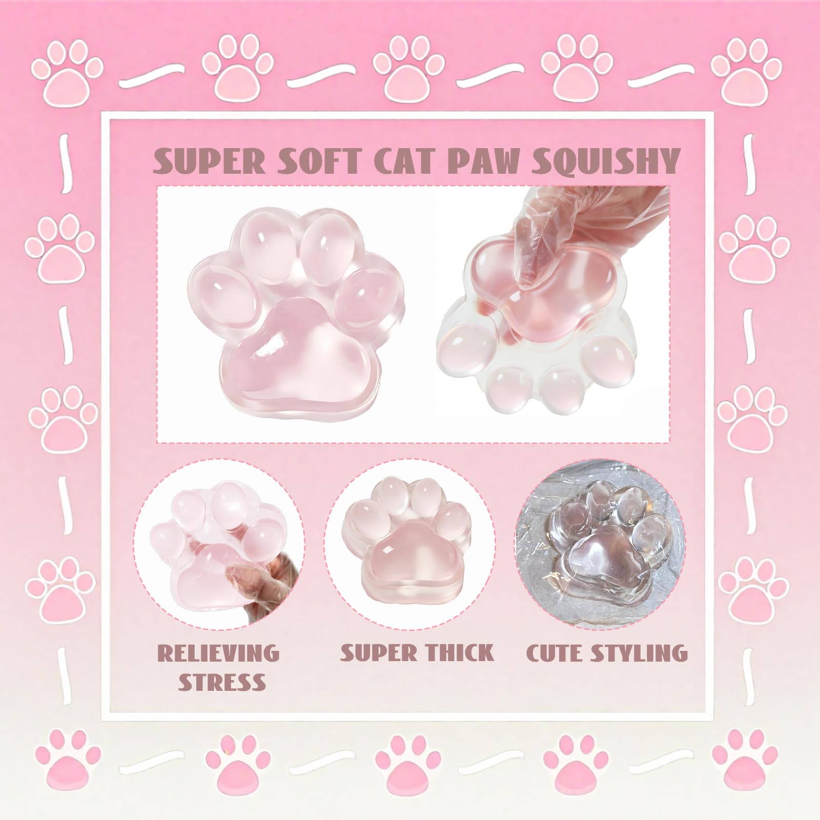 Chicooan soft, elastic paw toy is ideal for fidgeting and stress relief.