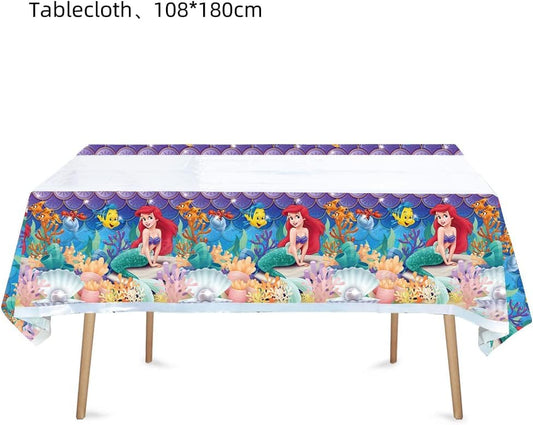 ChicRosa Little Mermaid tablecloth 70x42 covers standard rectangular tables