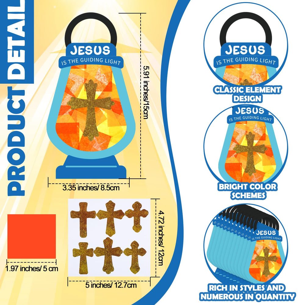 Chiisong cross craft with colorful tissue papers for vibrant church decorations.