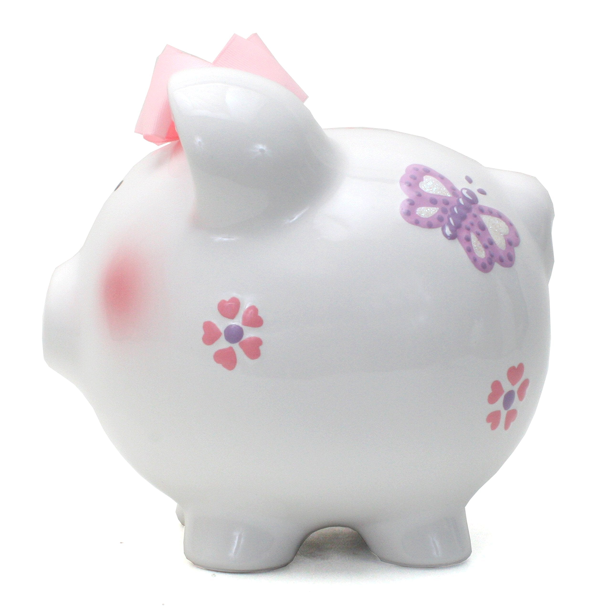 Child to Cherish butterfly piggy bank dolomite ceramic close-up glaze