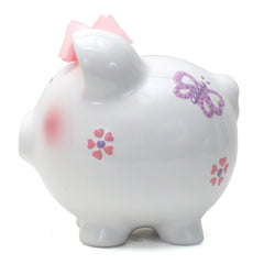 Child to Cherish butterfly piggy bank dolomite ceramic close-up glaze