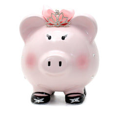 Child to Cherish piggy bank princess rubber plug—secure coins inside safely