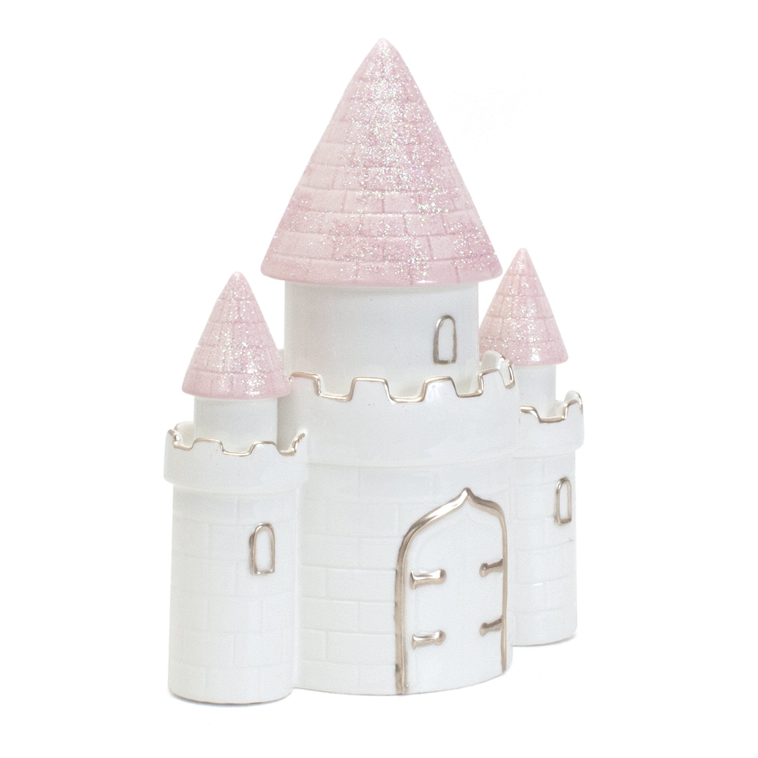 Child to Cherish piggy bank with a wide 1.5-inch coin slot for easy deposits.