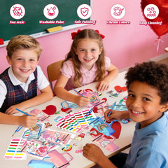 Childeuphoria Valentines paintbrushes: comfortable brushes for young artists during classroom crafts.