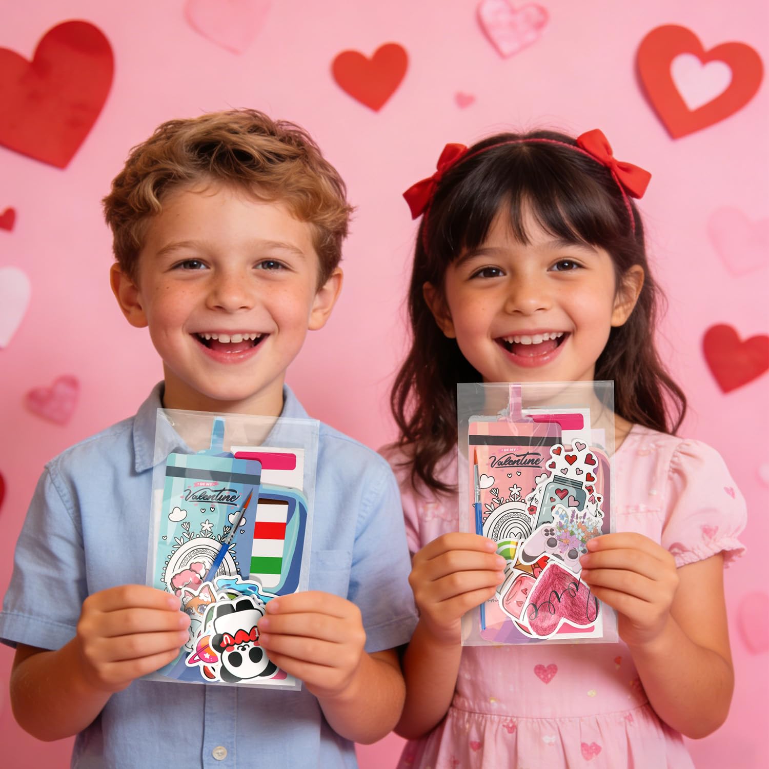 Childeuphoria Valentines rainbow card design: create rainbow greetings for friends and classmates.
