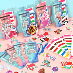 Childeuphoria Valentines stickers: four themes to customize and decorate projects.