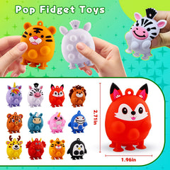 ChildFun 12-pack animal pop fidget toys, perfect party favors