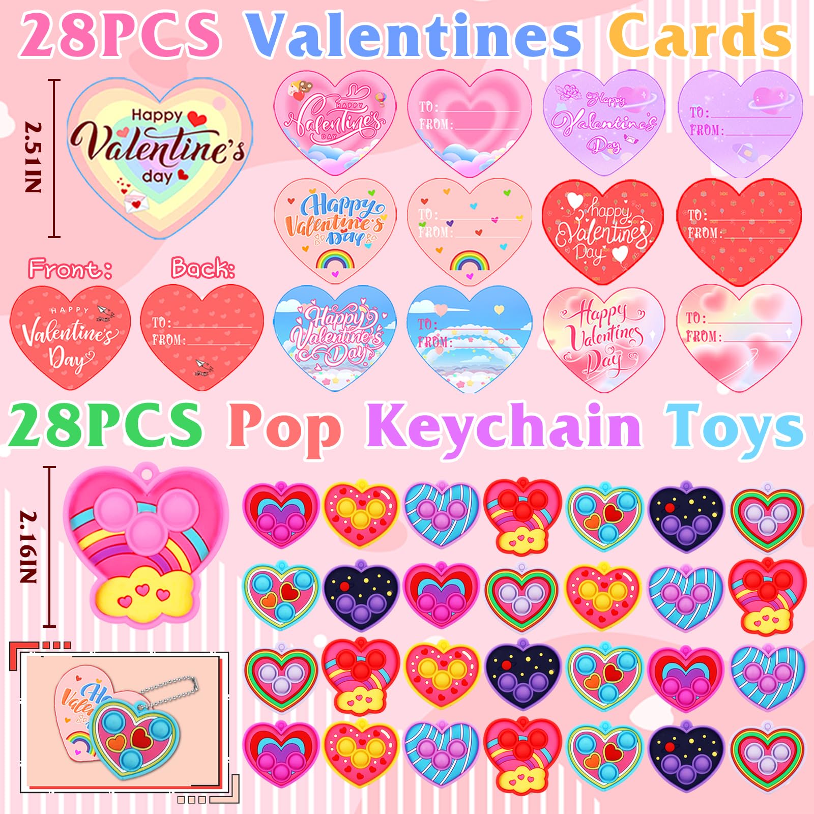 ChildFun classroom Valentines exchange packaged toys for easy sharing