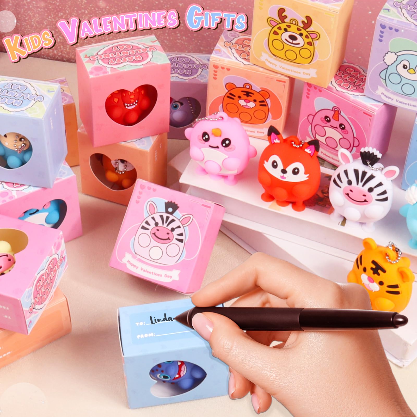 ChildFun classroom valentines exchange scene ready for distribution