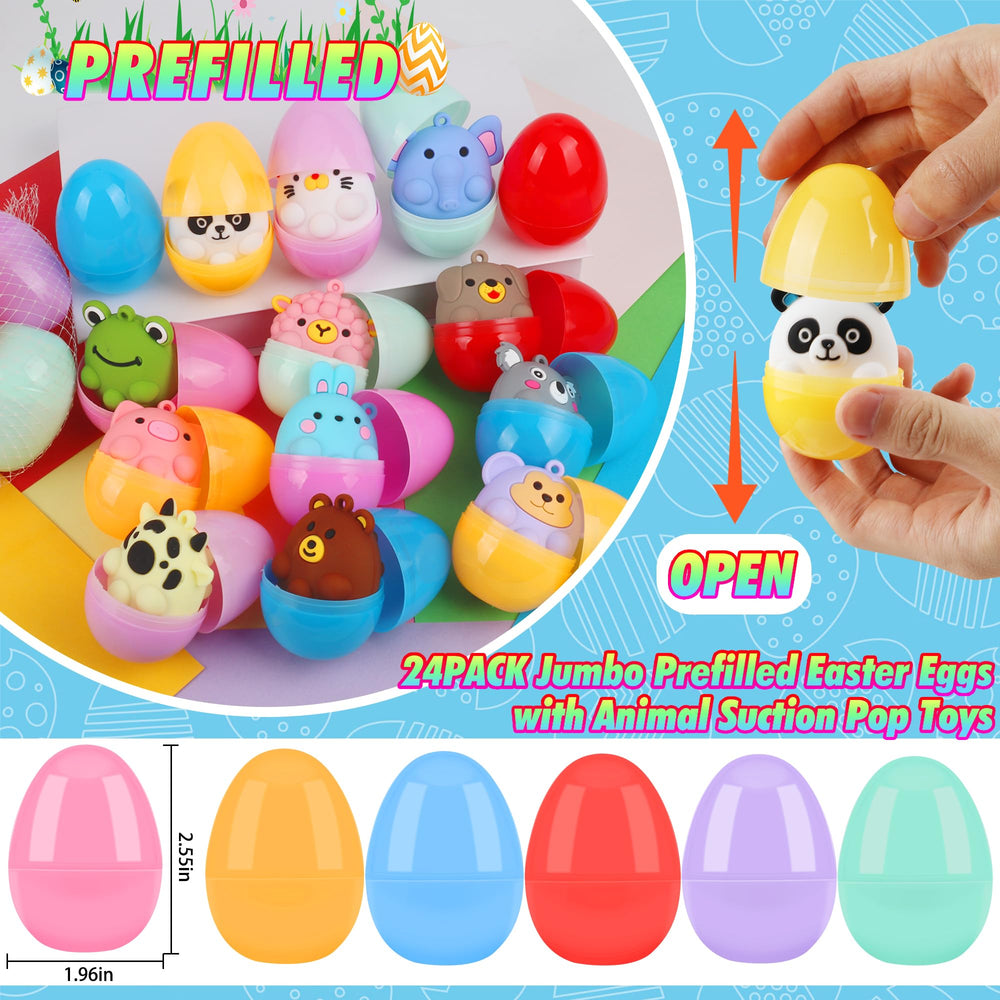ChildFun egg hunt prizes featuring 12 animal shapes for exciting play.