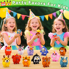 ChildFun party prizes and treasure box rewards with bright animal shapes
