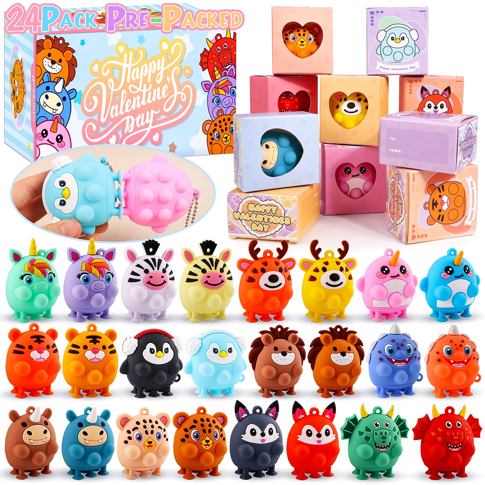 ChildFun valentines box front view for classroom gifts and easy gifting