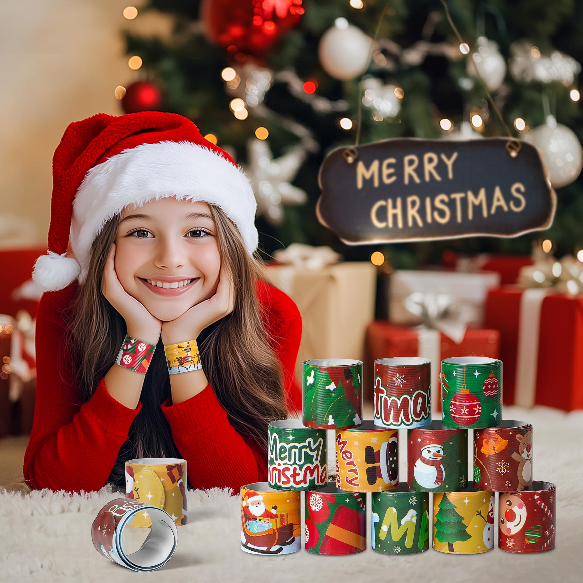 Childom Santa Claus slap bracelet for joyful gift exchanges and celebrations.