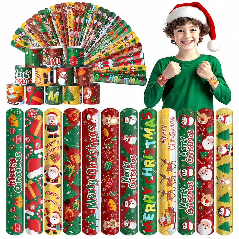 Childom Christmas tree slap bracelet, ideal as party favors and festive wear.
