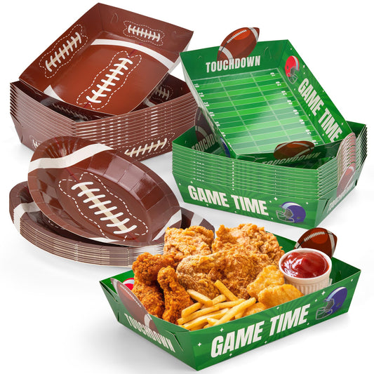 Childom football plates green pattern for vibrant, festive table setting.