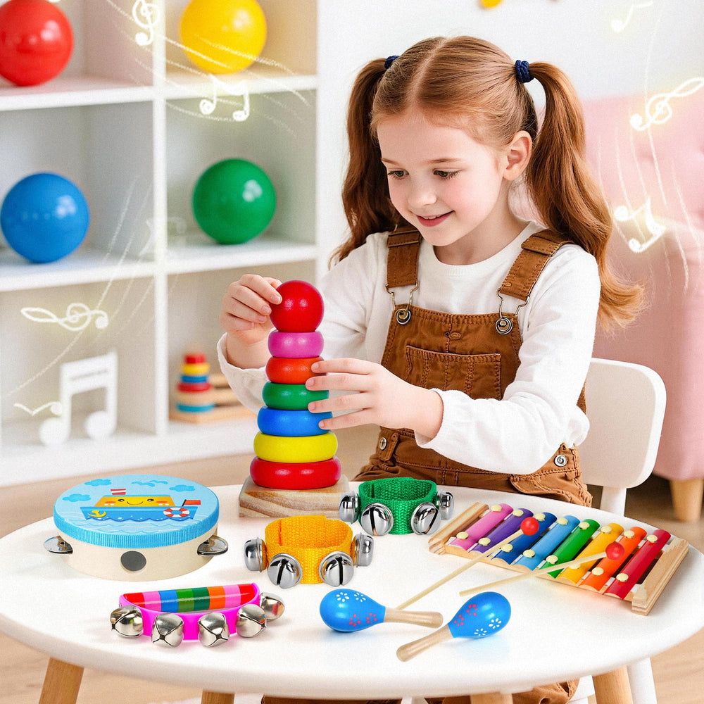 Childom nylon wrist bells offer gentle percussion for early music discovery
