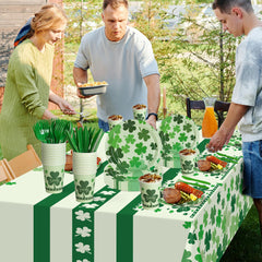Childom large plates with shamrock motif for stylish, easy meal service