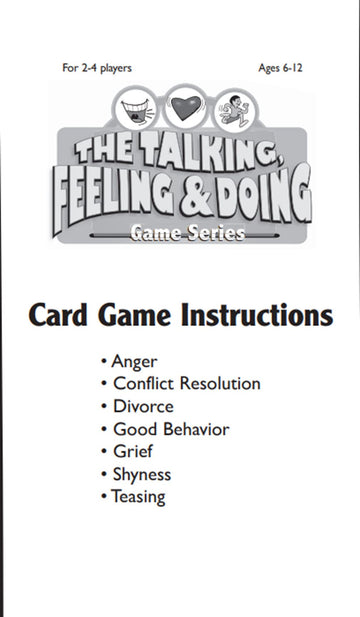 Childswork Talking Feeling Doing Grief Card Game cards spread prompts kids to reveal worries.