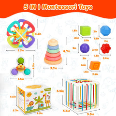 Chillife portable baby toy set is ideal for on-the-go learning and play.