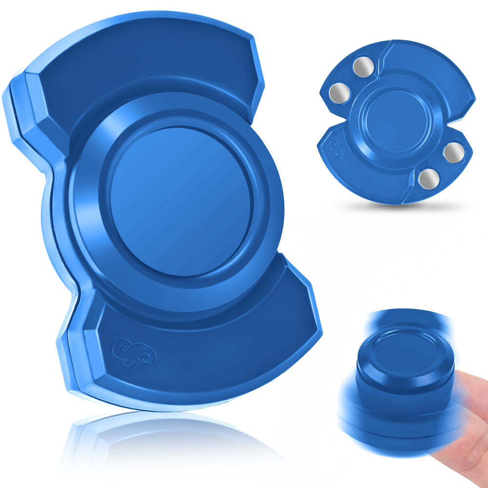 Chilvil 3-in-1 fidget spinner blue front view for focused work and calm moments