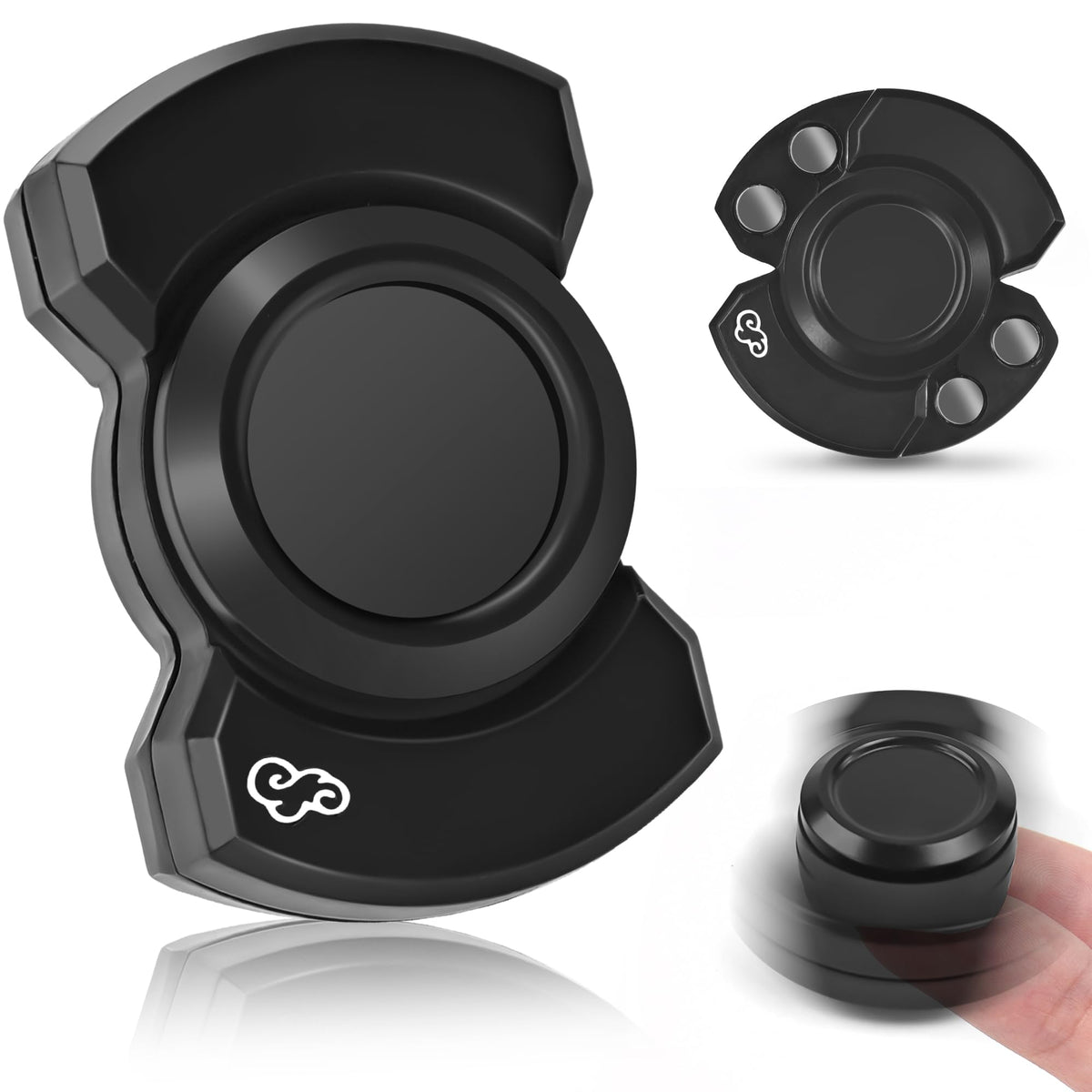 Chilvil 3-in-1 fidget spinner in hand, smooth focus aid for busy days