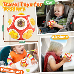 Chilvil Busy Cube sliding semicircles design invites hand-eye coordination on the go