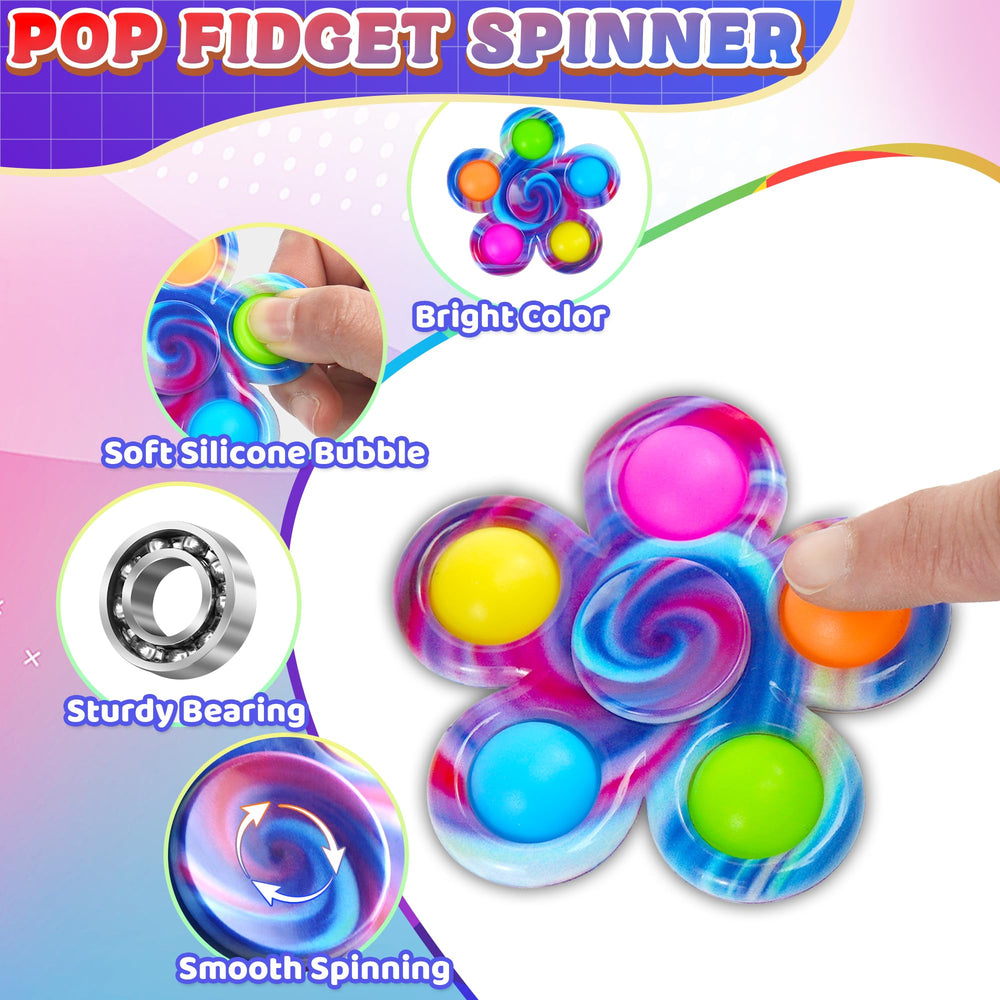 Chilvil ergonomic flower-shaped spinner suited for classroom sensory tools.