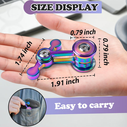 Chilvil fidget spinner blue side view with smooth finish for reliable spins.