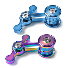 Chilvil fidget spinner blue top view for quiet desk use.