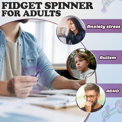 Chilvil fidget spinner compact portable design, easy to carry for on-the-go relief.