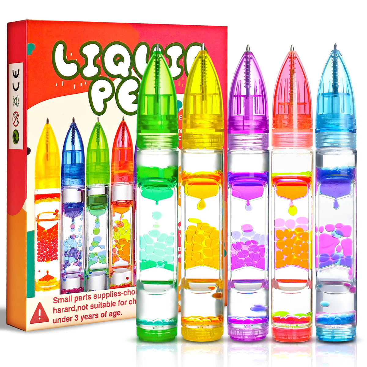 Chilvil liquid pen bubbles drift creating a calming visual focus.