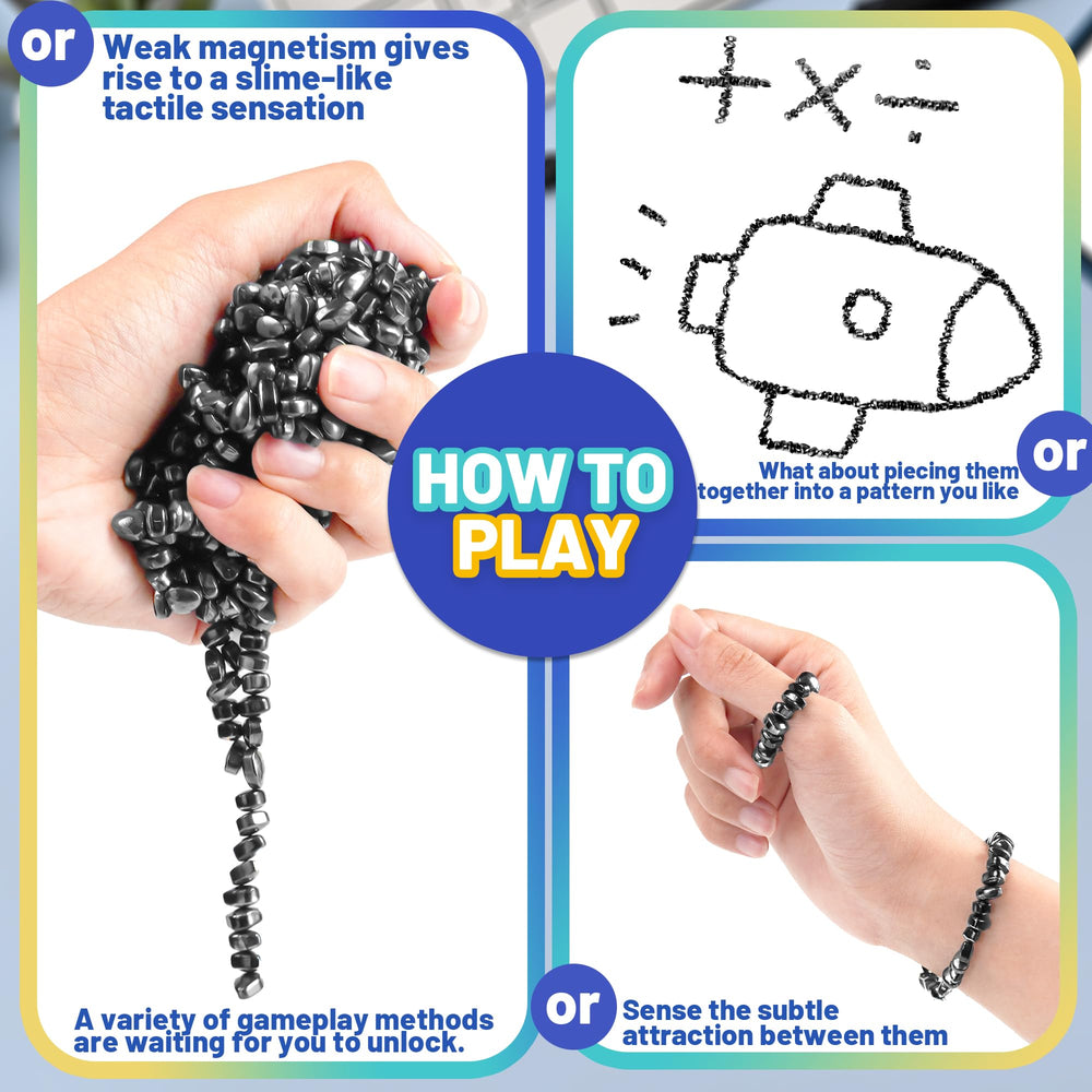 Metal tin with Chilvil branding contains 300 premium beads for tactile play.