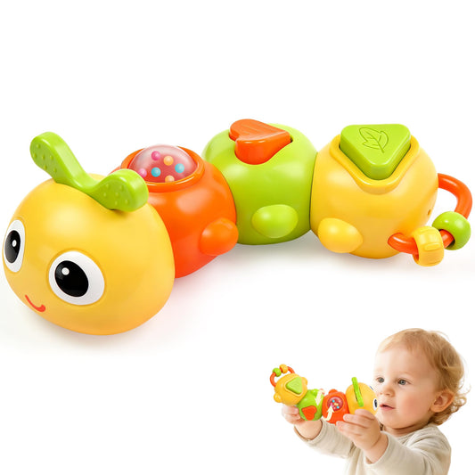 Chilvil Caterpillar Busy Board antenna pull for tactile play and focus