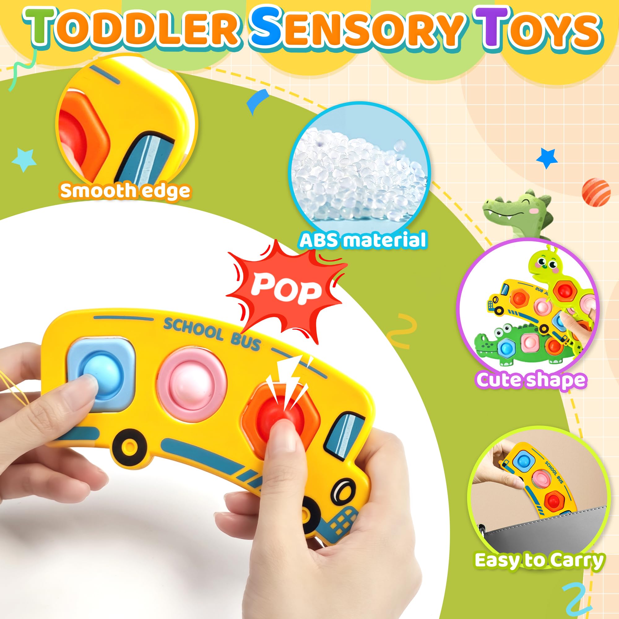 Chilvil school-bus popit toy sparks early learning through sensory popping
