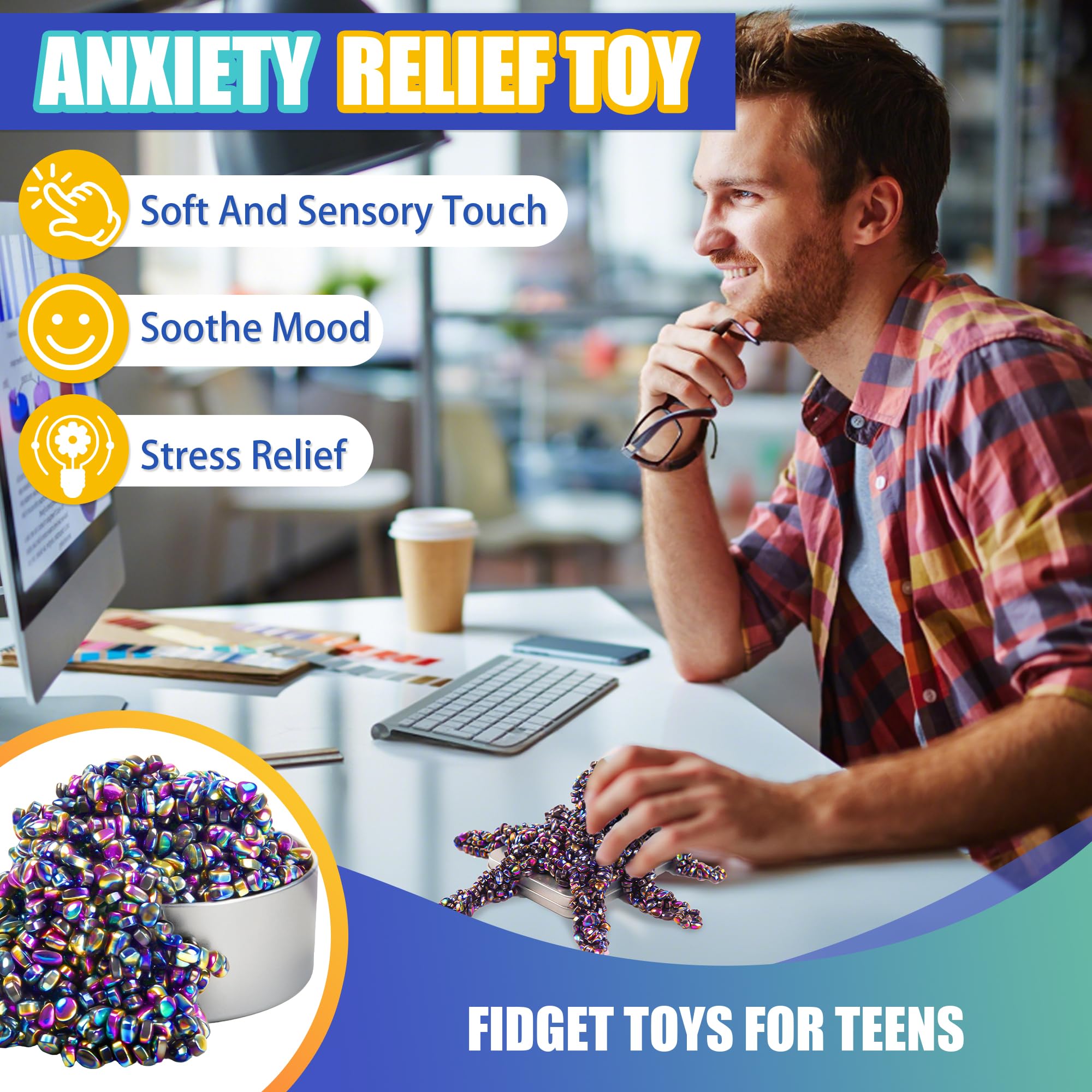 Chilvil sensory stones deliver a soothing, cool tactile feel.