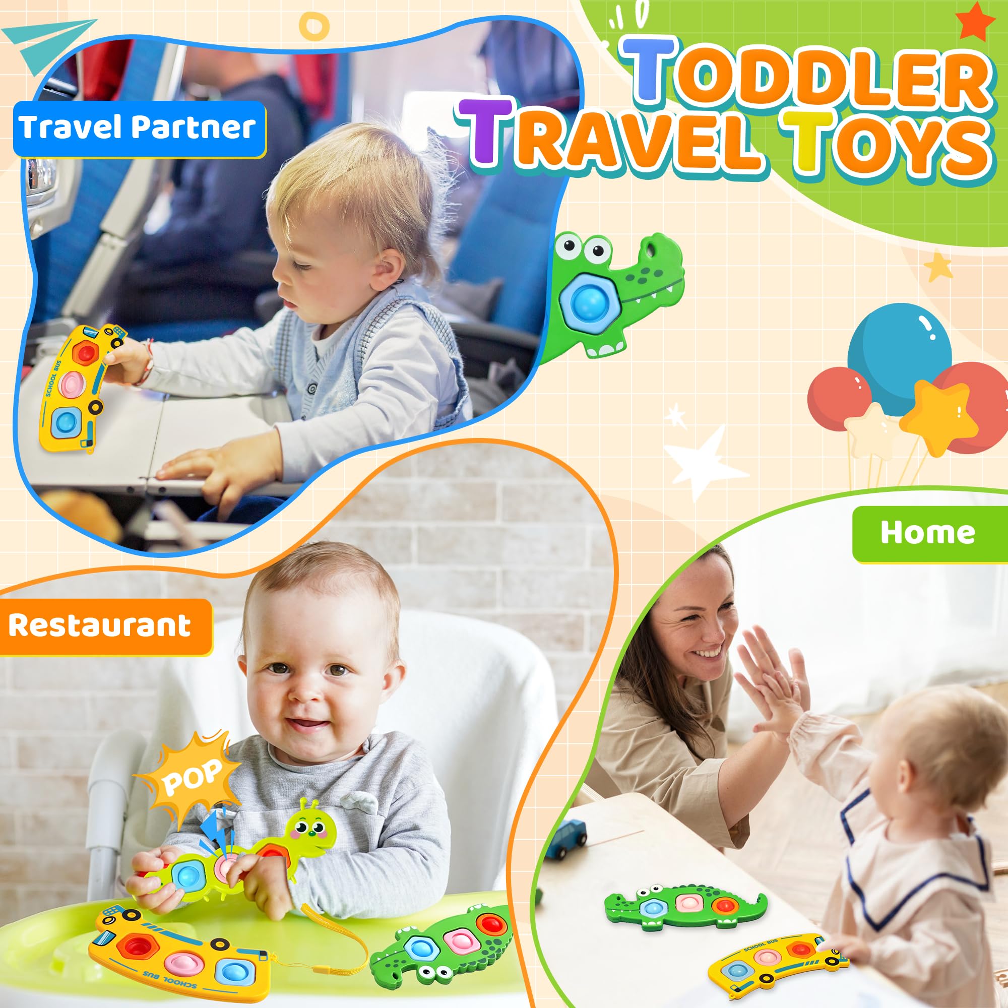Chilvil travel-friendly popit keeps little hands busy on trips