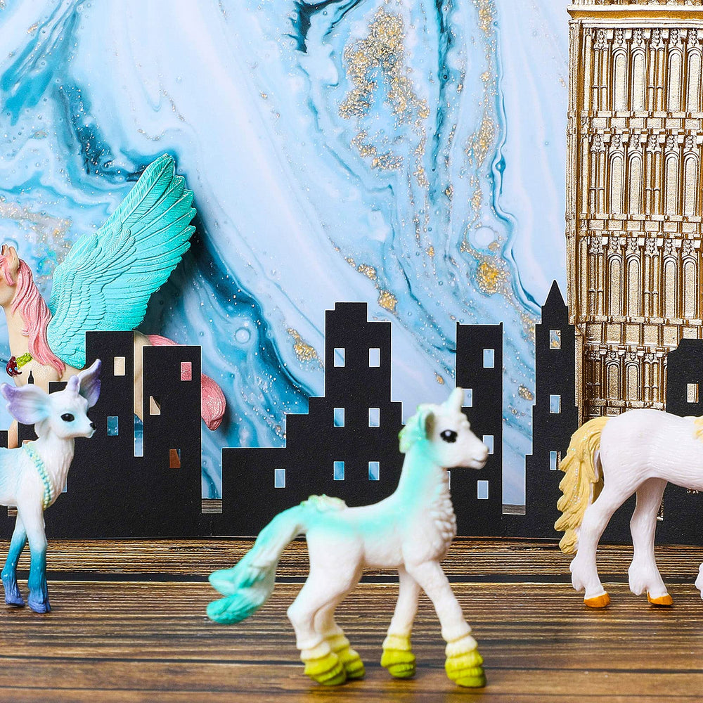 Chinco city skyscraper paper decor fits various cake shapes