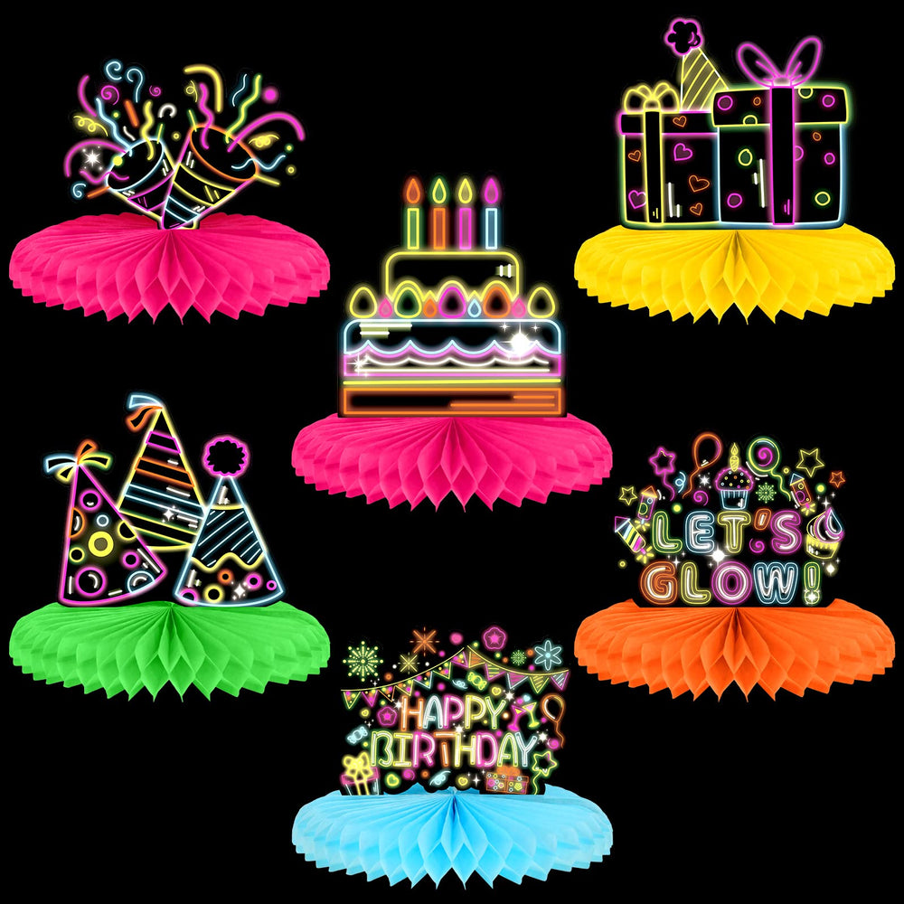 Chinco glow centerpiece with balloons and stars lights up birthday tables
