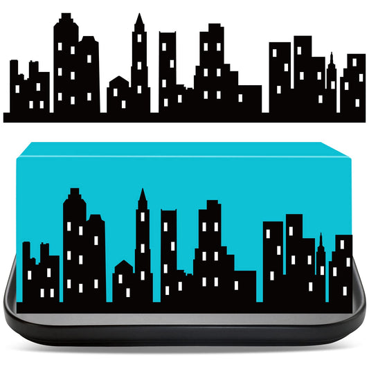 Chinco hero city cake border wrap adds dramatic skyline to cakes