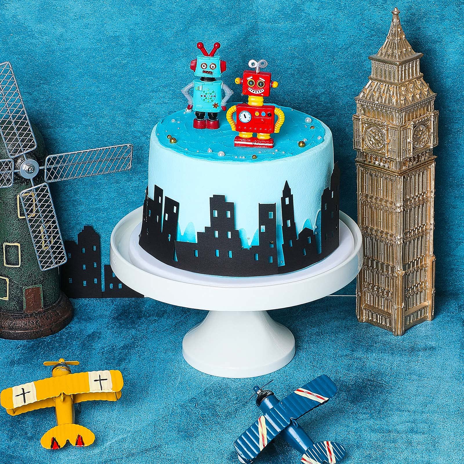 Chinco lighted city cake wrap adds subtle glow