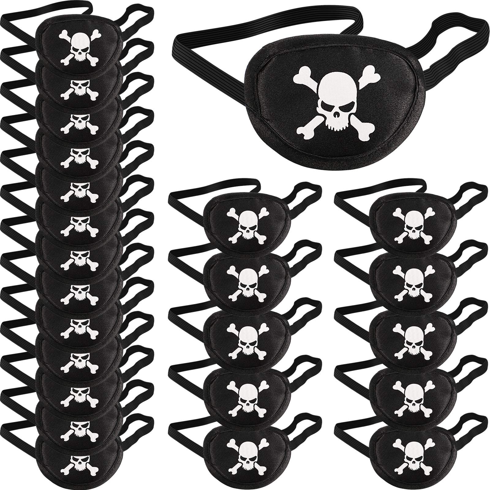Chinco pirate eye patch with skull design for cosplay and costume accuracy.