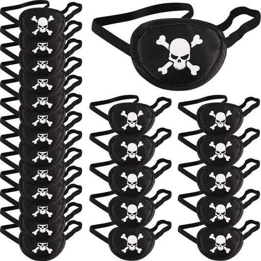 Chinco pirate eye patch with skull design for cosplay and costume accuracy.
