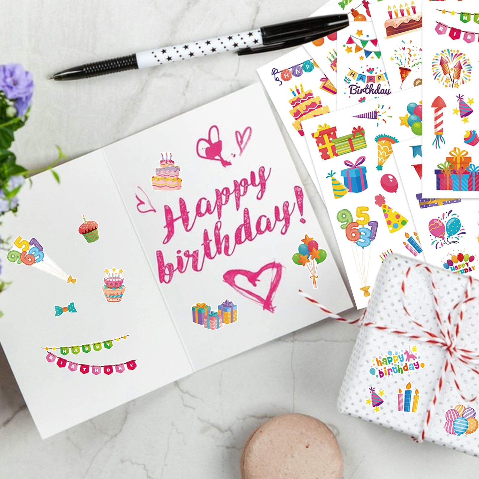 Chinyuti 315Pcs scrapbook page stickers add color to photos and journals.