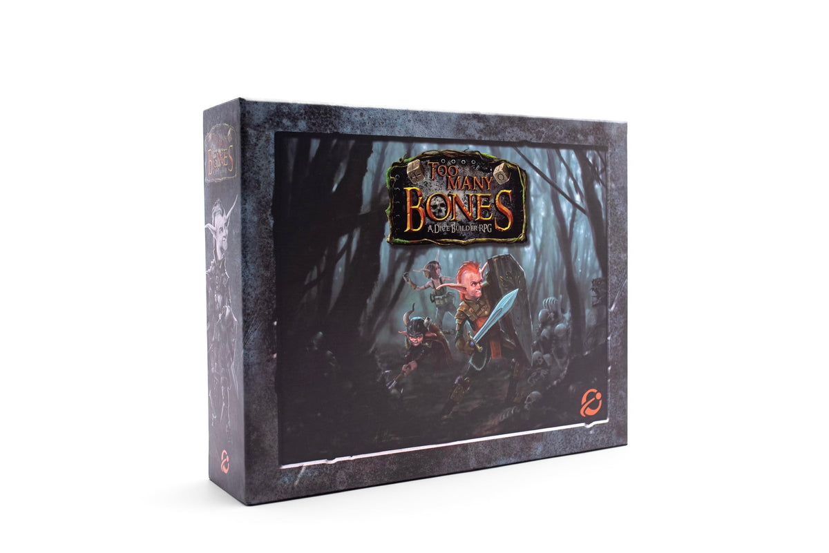 Chip Theory Games Too Many Bones cover art showing Gearlocs ready to roll solo or co‑op